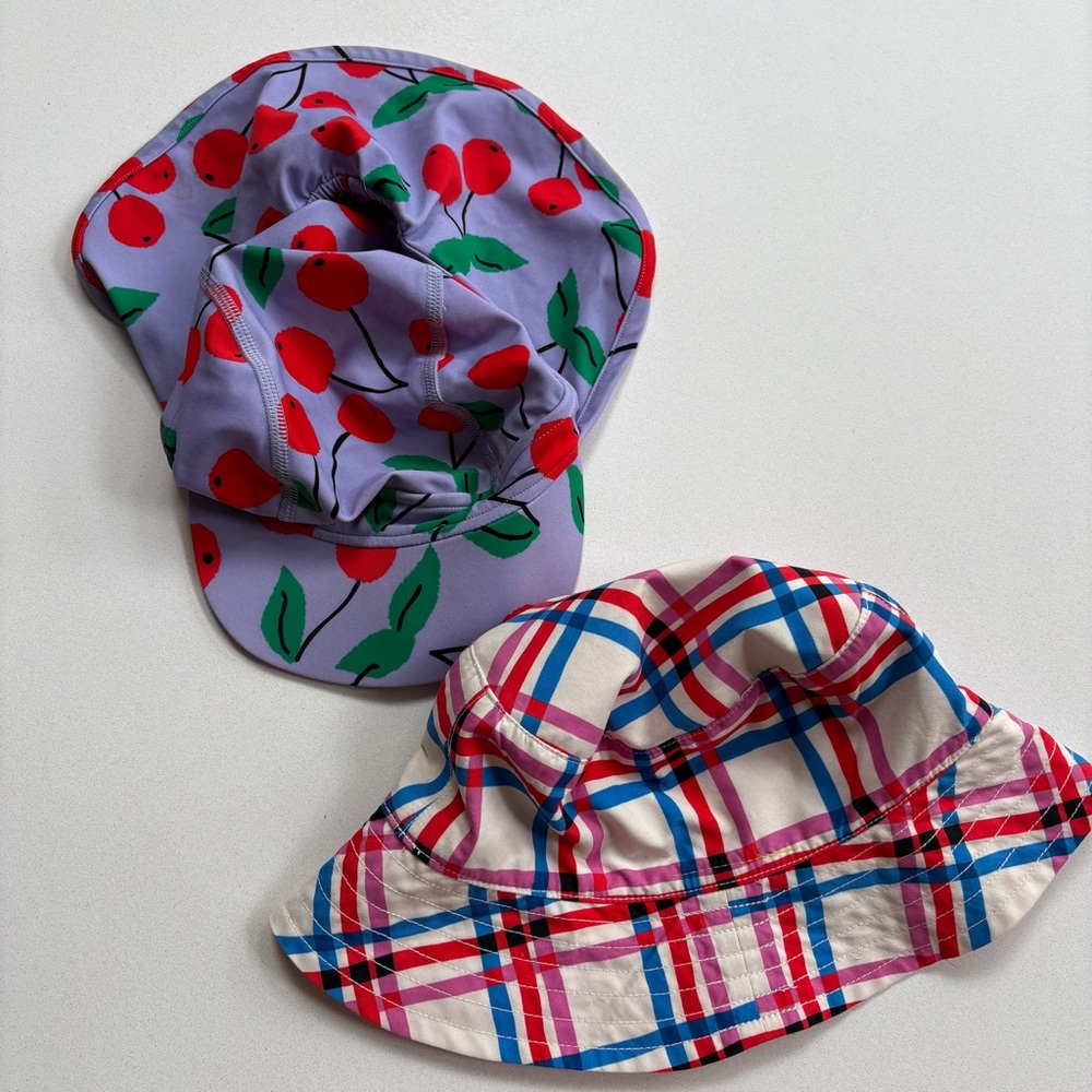Hanna Andersson Purple and Red Bucket Hats